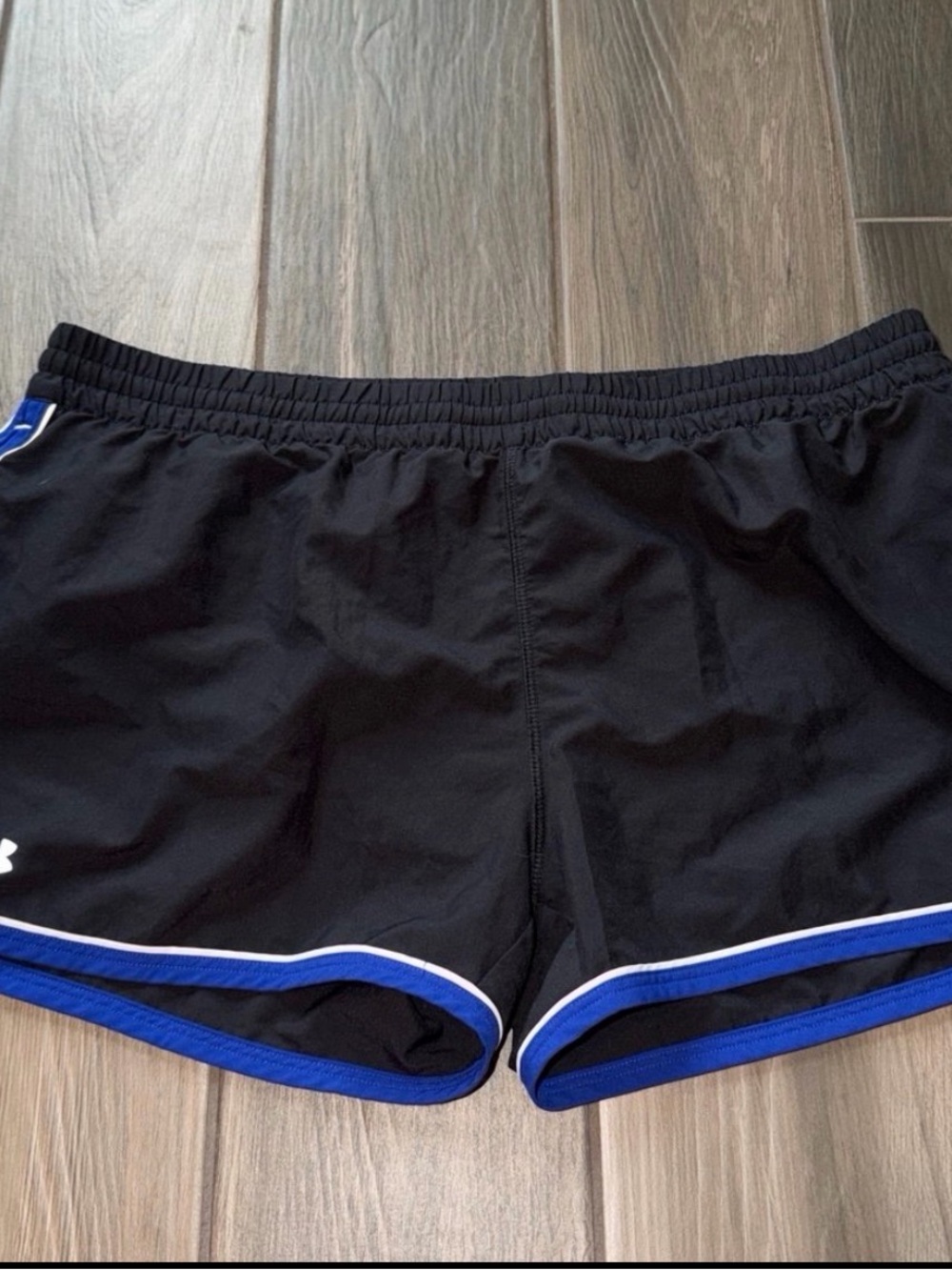Under Armour Black Shorts with Royal Blue Trim